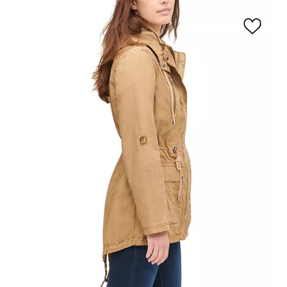 NWT Levi's Women's Cotton Hooded Anorak Dull Gold Jacket - Size XXL - Picture 3 of 10